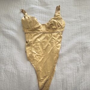 Elegant Gold Women's Bodysuit